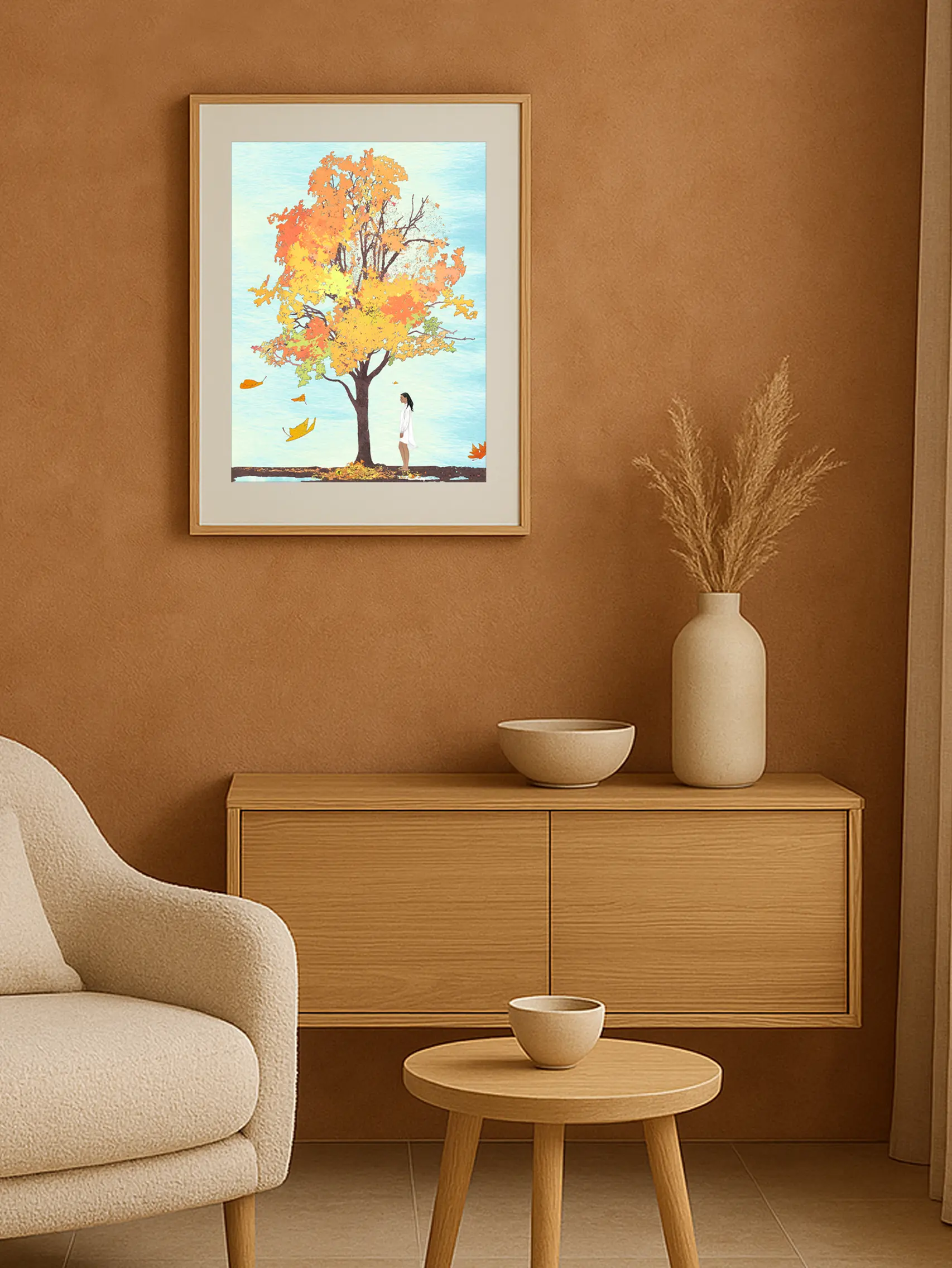 autumn is here limited edition art print seasonal by monica lind