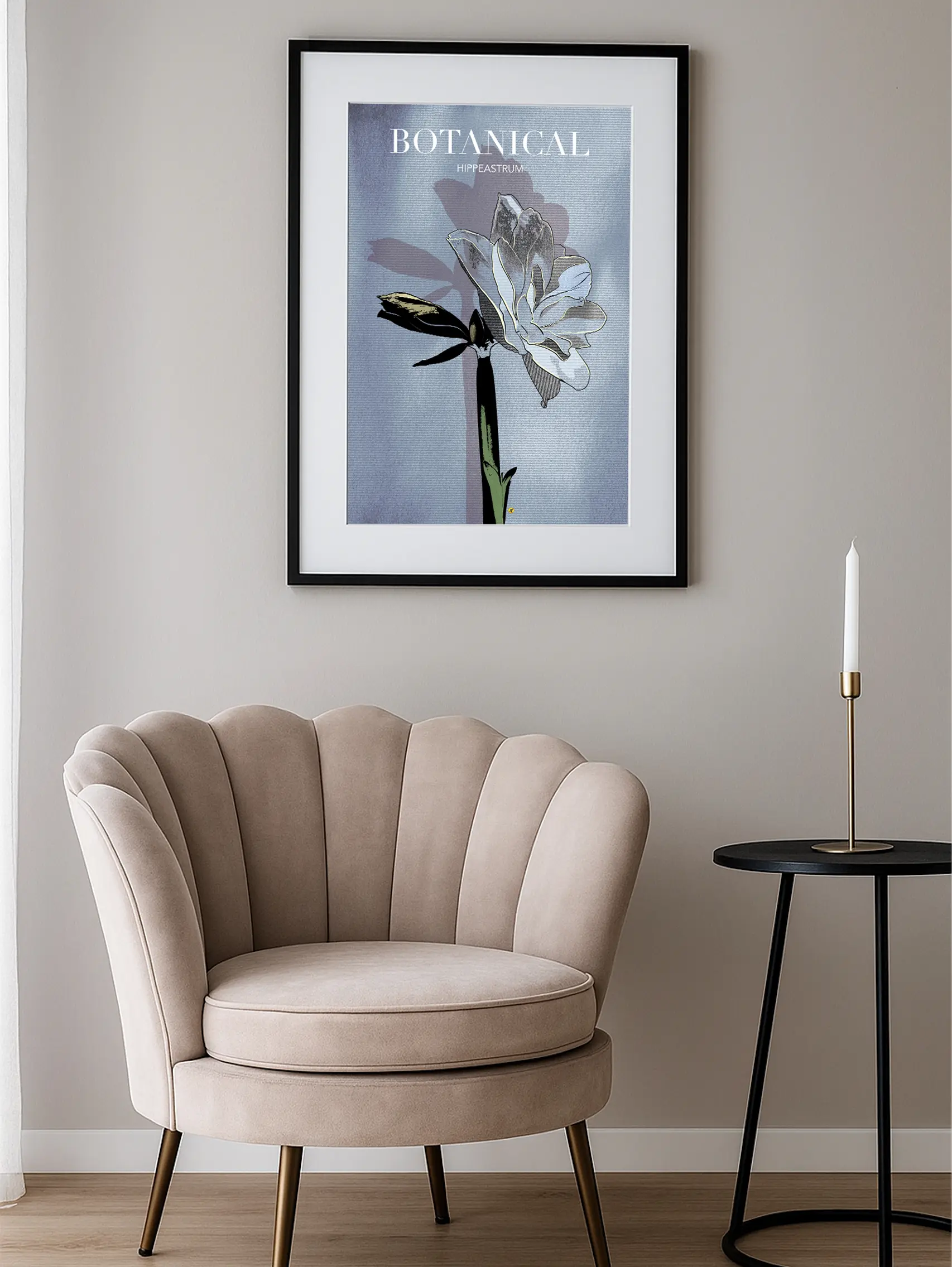 botanical poster print hippeastrum amaryllis floral by monica lind