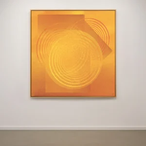 golden hour abstract art print by monica lind square artwork in warm colors