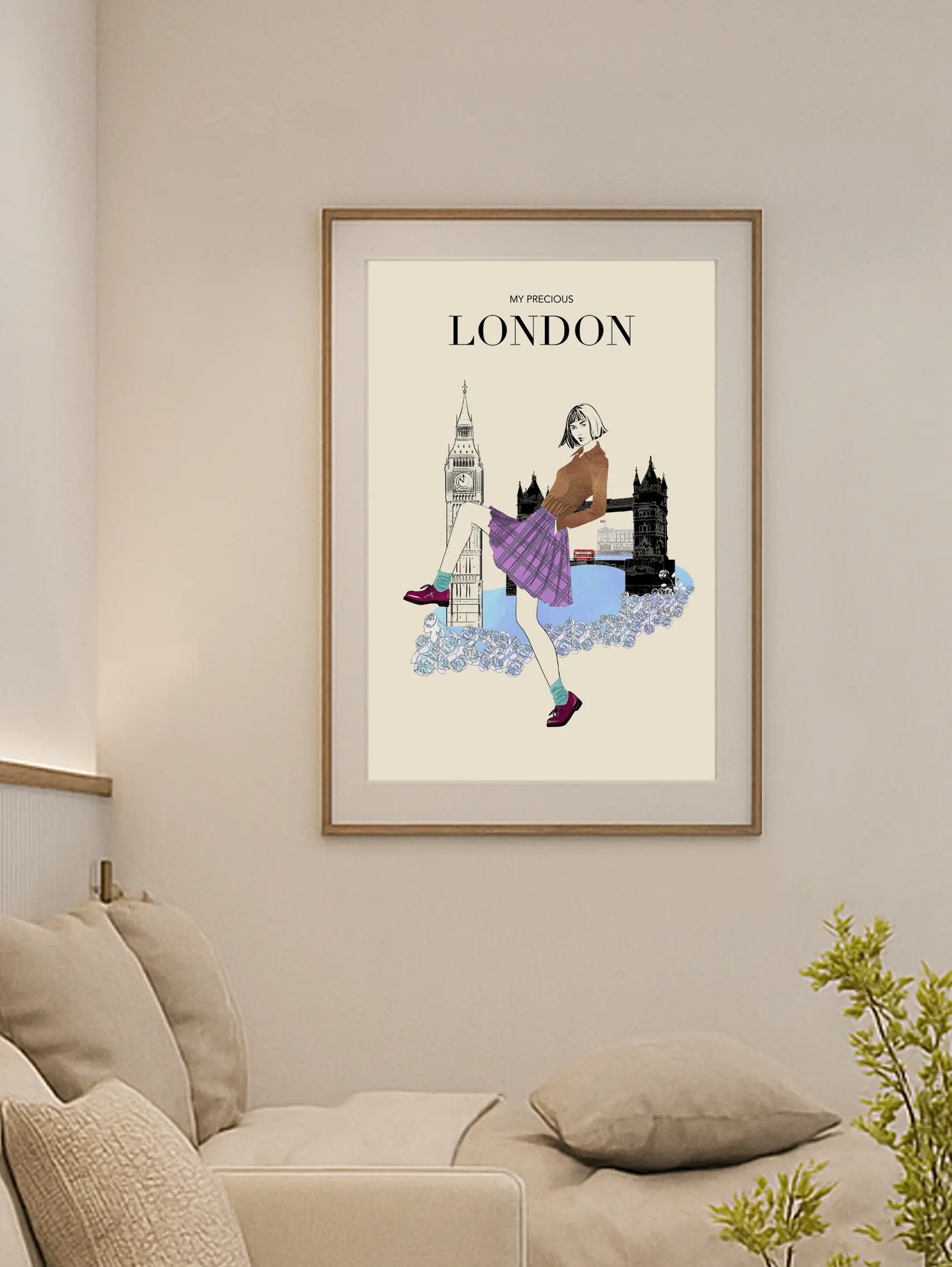 my precious london travel fashion poster affordable by monica lind